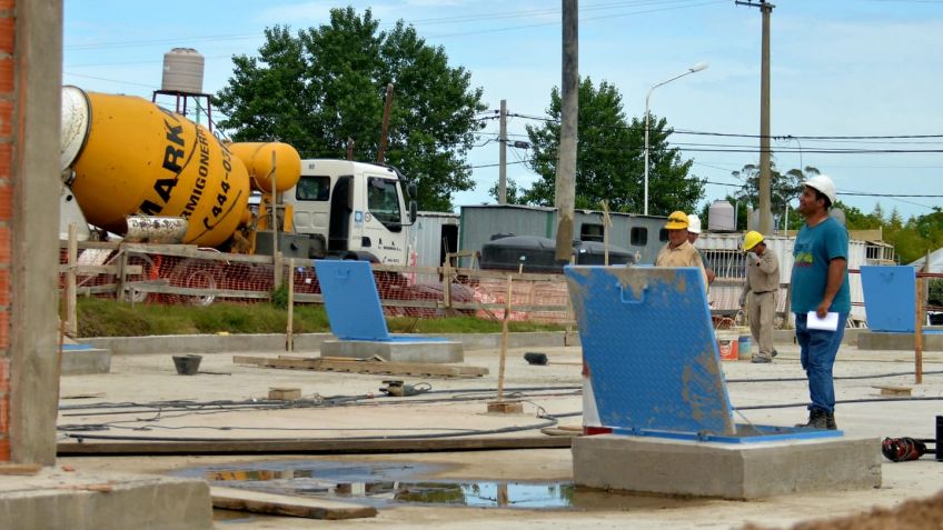 Siguen los trabajos en La Movediza para la construcción de la nueva cisterna de agua