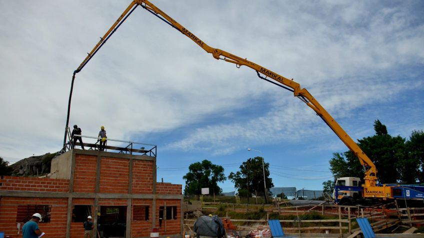 Siguen los trabajos en La Movediza para la construcción de la nueva cisterna de agua