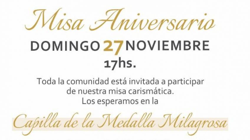 Misa Aniversario en la Capilla de la Medalla Milagrosa
