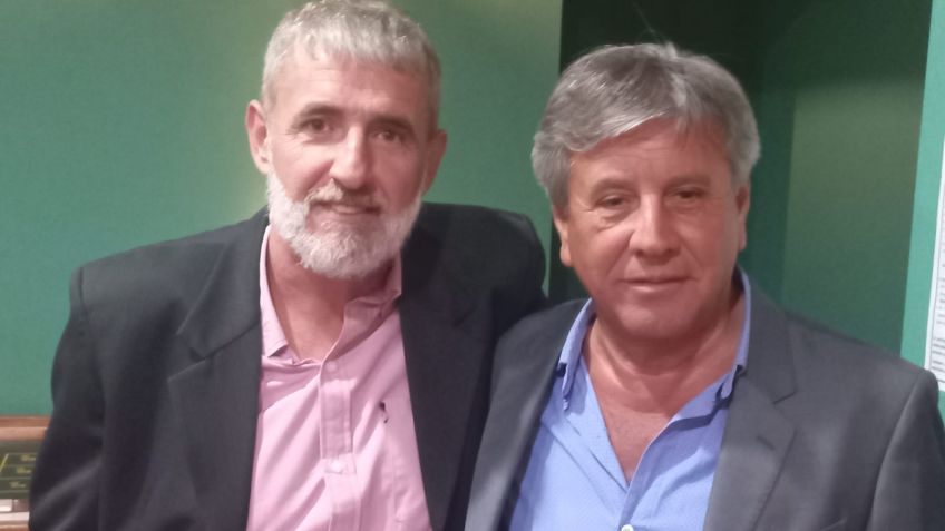 Juan Pablo Ibañez y Roberto Páez, del gremio administración.