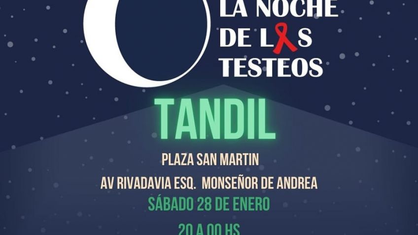 Se realizará la noche de los testeos este 28 de enero