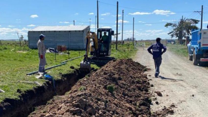 Avanza la obra de ampliación de red de agua potable en María Ignacia