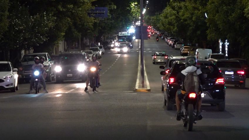 El separador central de Avellaneda ya cuenta con luminarias de led en su nuevo tramo
