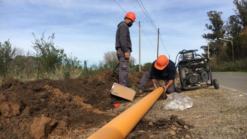 Avanza la obra de extensión de la red de gas en Cerro Leones