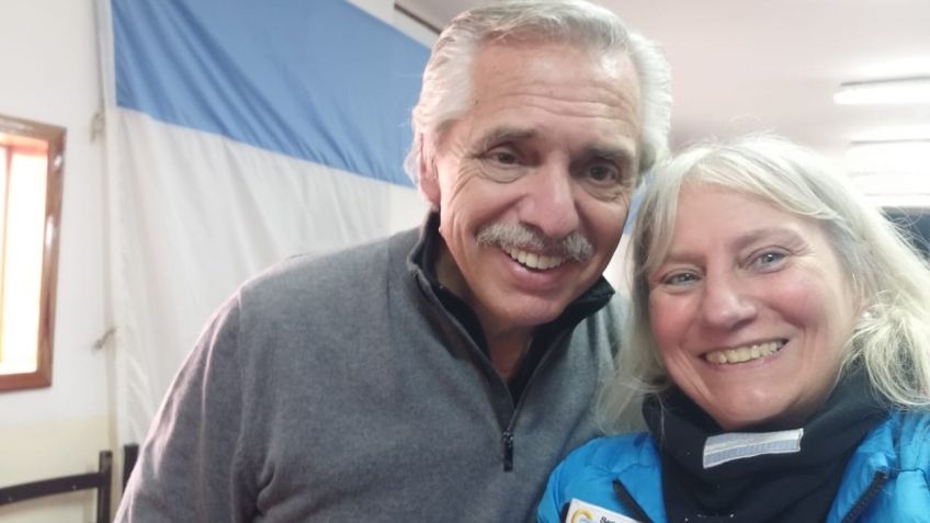 Noemí Troche fue parte de la comitiva que recibió al Presidente en la Antártida
