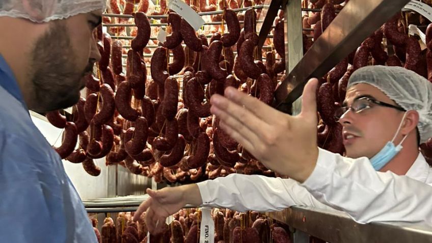 Productores porcinos españoles visitaron Tandil para conocer el agregado de valor en origen 