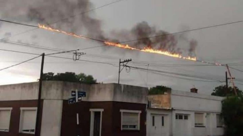 Temporal: se incendiaron cables en Ituzaingo al 1200