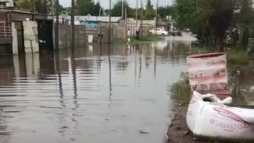 Se volvieron a inundar las calles en La Movediza