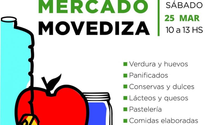 El sábado se realizará la cuarta jornada de Mercado Movediza