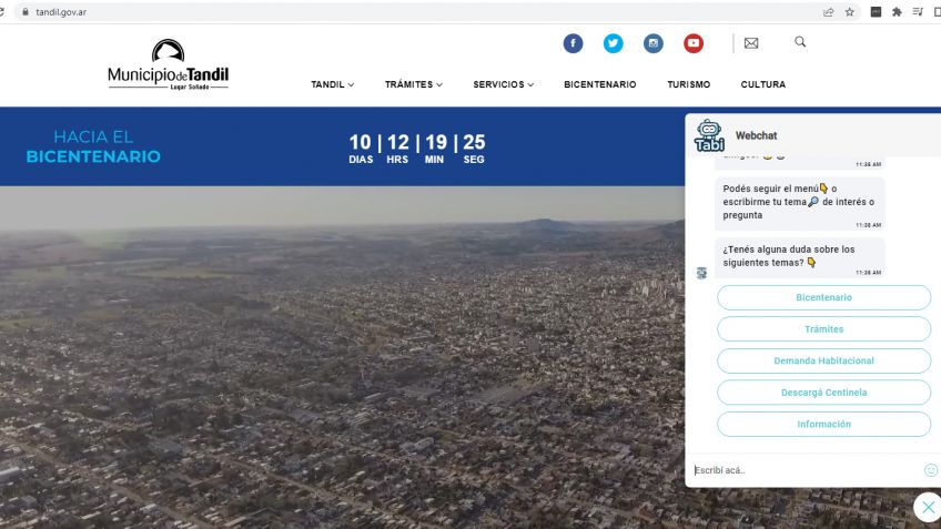 El asistente virtual del Municipio informa sobre todas las actividades del Bicentenario