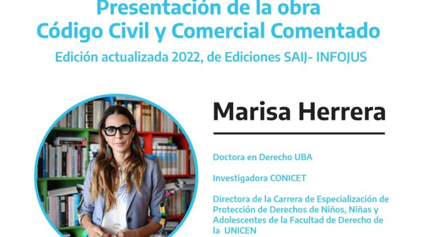 Marisa Herrera presentará el Código Civil y Comercial Comentado