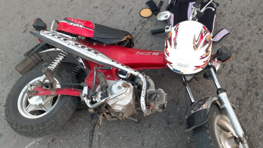 Choque entre auto y moto no arrojó heridos