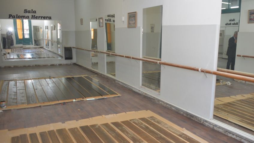 Lunghi supervisó la etapa final de las obras en la Escuela Municipal de Danzas