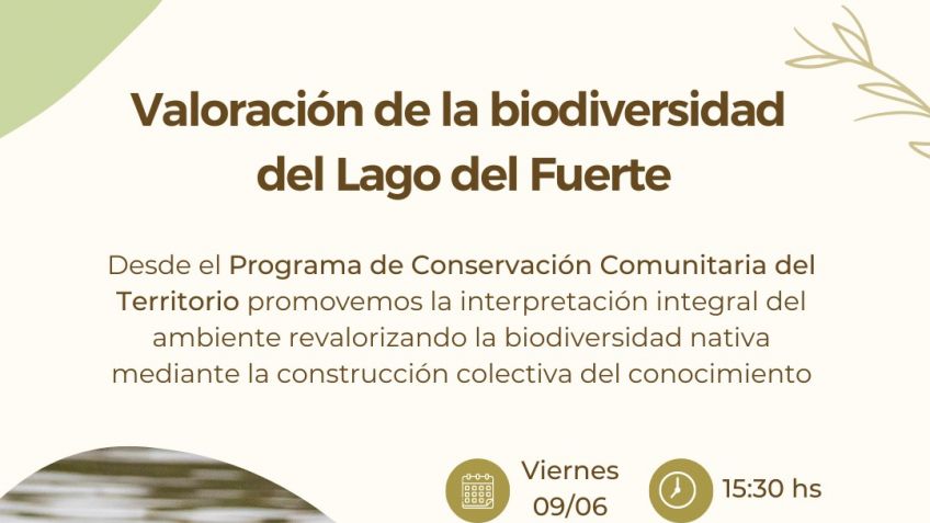 El viernes, jornada de valoración de la Biodiversidad del Lago del Fuerte