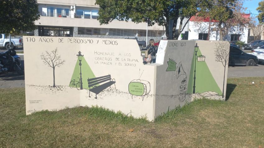 Inauguraron un mural sobre trabajadores en periodismo y medios de Tandil