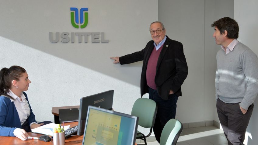 Lunghi y Civale inauguraron las oficinas de Usittel