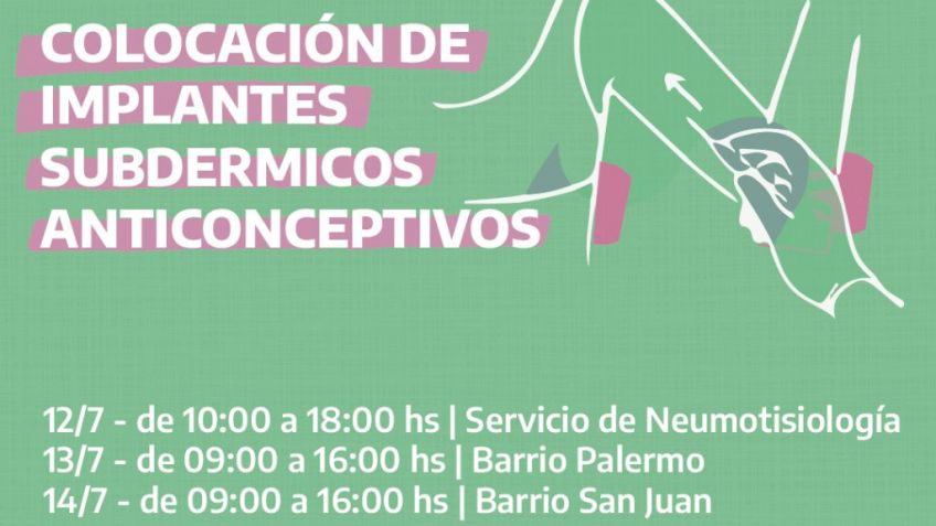 Se desarrollará la campaña territorial de colocación de implantes Subdérmicos
