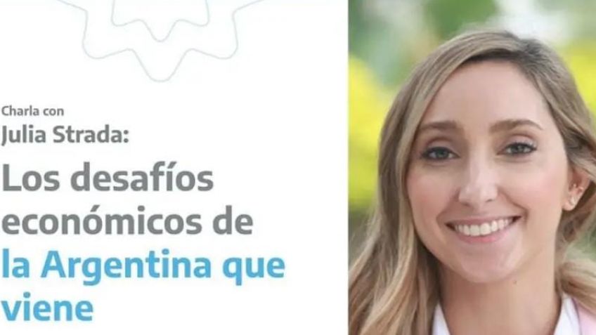 Julia Strada disertará sobre "Los desafíos económicos de la Argentina que viene"