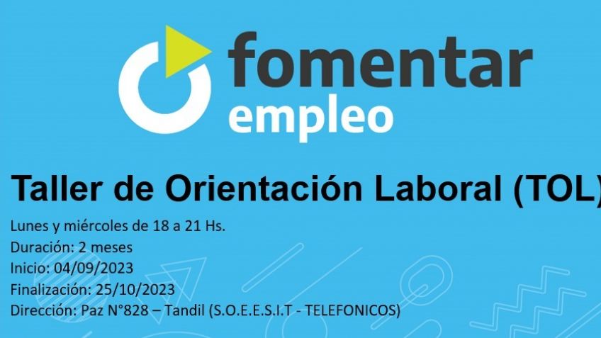 Anuncian la realización de un taller de Orientación Laboral en la sede de Telefónicos
