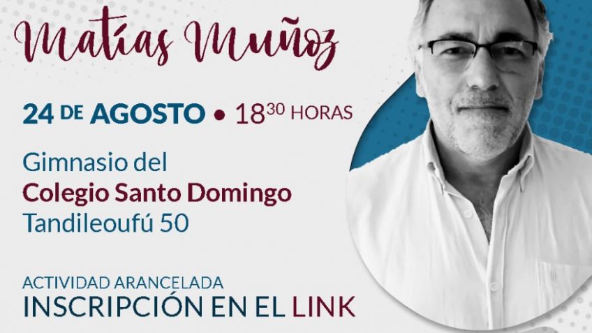 El licenciado Matías Muñoz dará una charla sobre "Ser docente en el contexto actual"