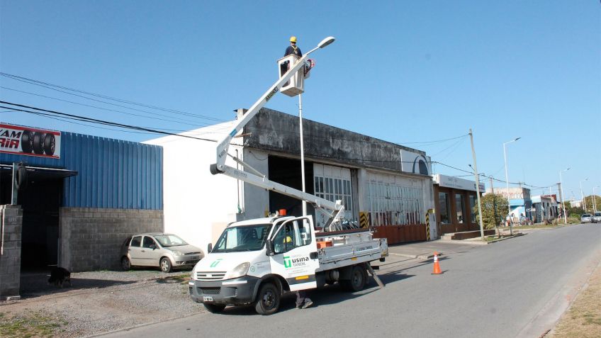 Avanza el recambio de luminarias al norte de la Ruta 226
