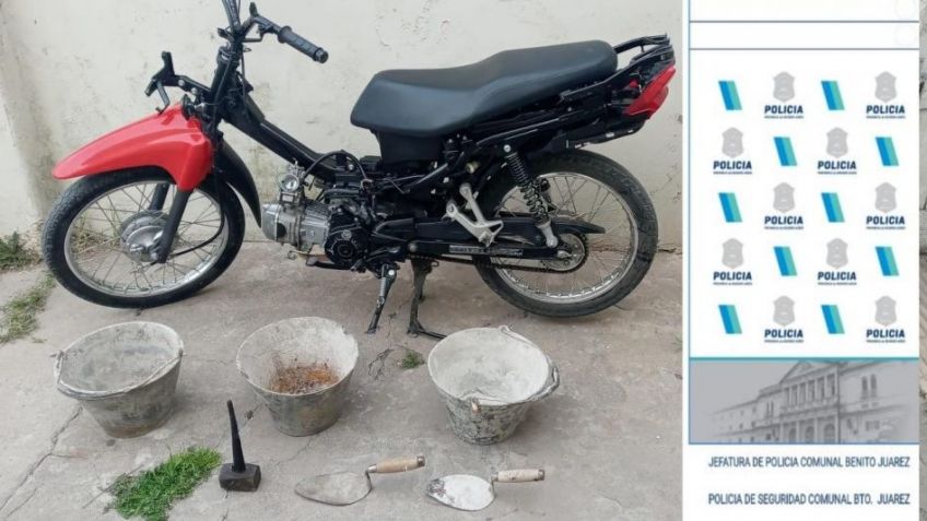 Recuperan moto sustraída en Tandil y otros elementos robados en una obra
