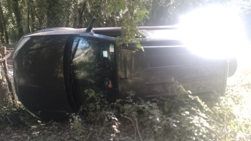 Vuelco en la zona de La Elena