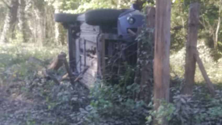 Vuelco en la zona de La Elena