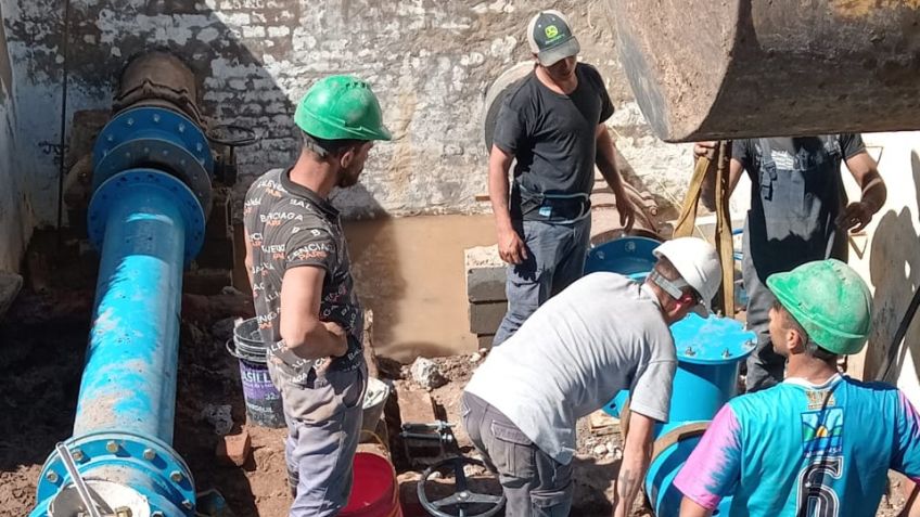 Continúan las tareas en la planta desnitrificadora y se pueden registrar disminuciones de presión de agua