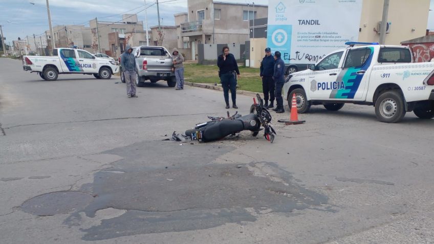 Camioneta y moto chocaron en Buenos Aires y Trabajadores Municipales