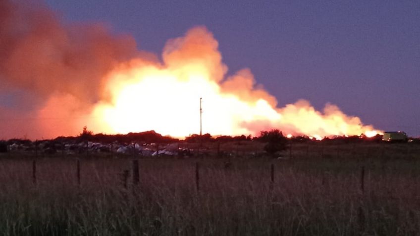 Importante incendio en el relleno sanitario