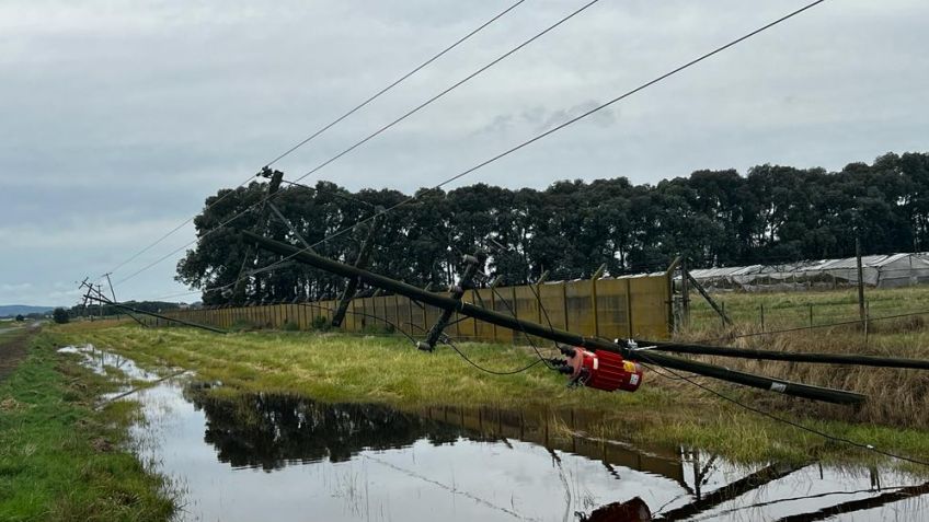 El servicio eléctrico sufrió diversos daños por el temporal