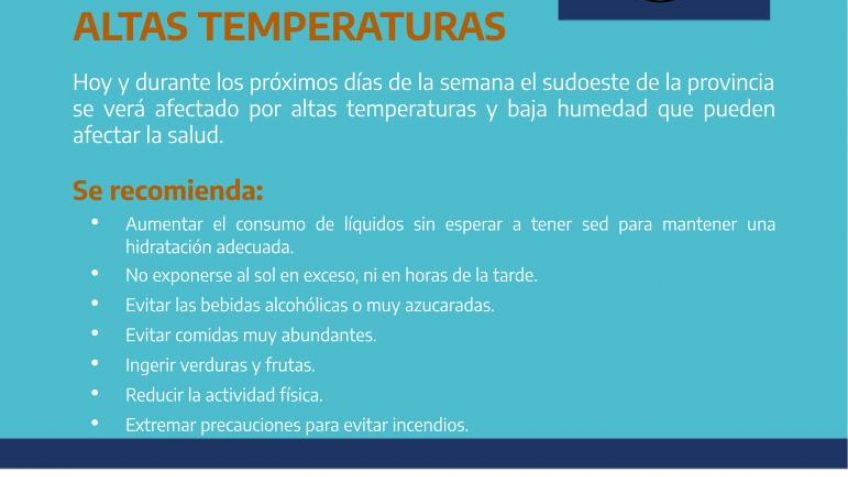 Desde Defensa Civil pidieron "reforzar los cuidados para prevenir problemas de salud"