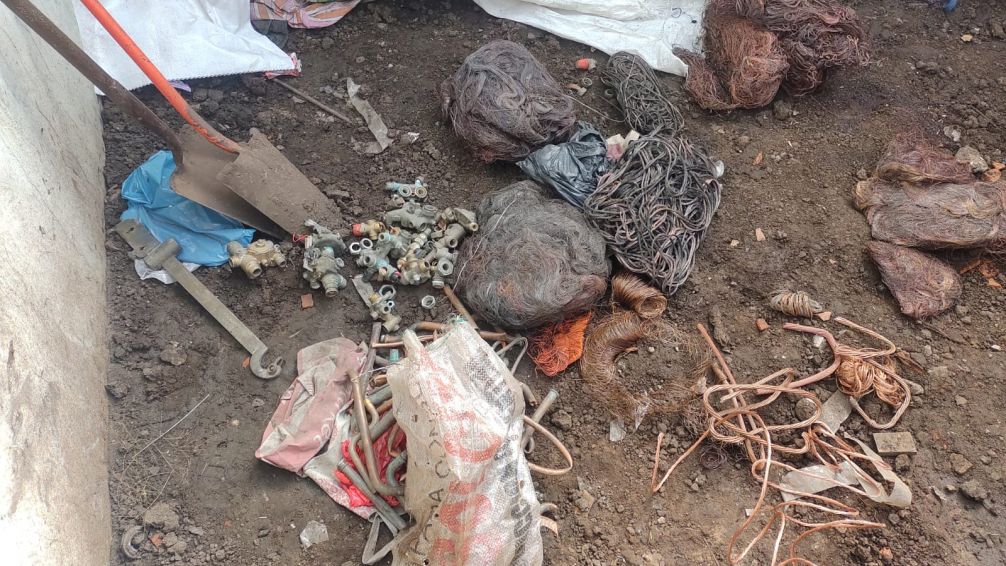 Recuperan 75 kilos de cobre en un allanamiento