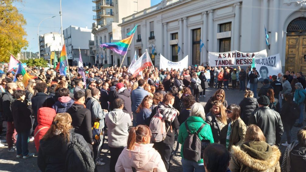 En el marco del Paro Nacional, hubo manifestación contra Milei en Tandil