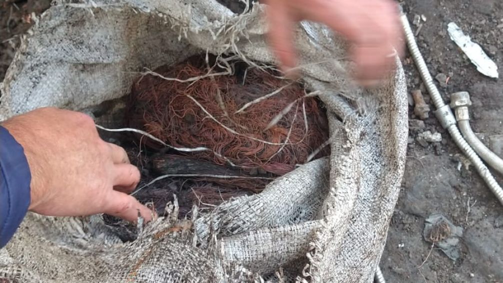 Se secuestraron 150 kilos de cobre