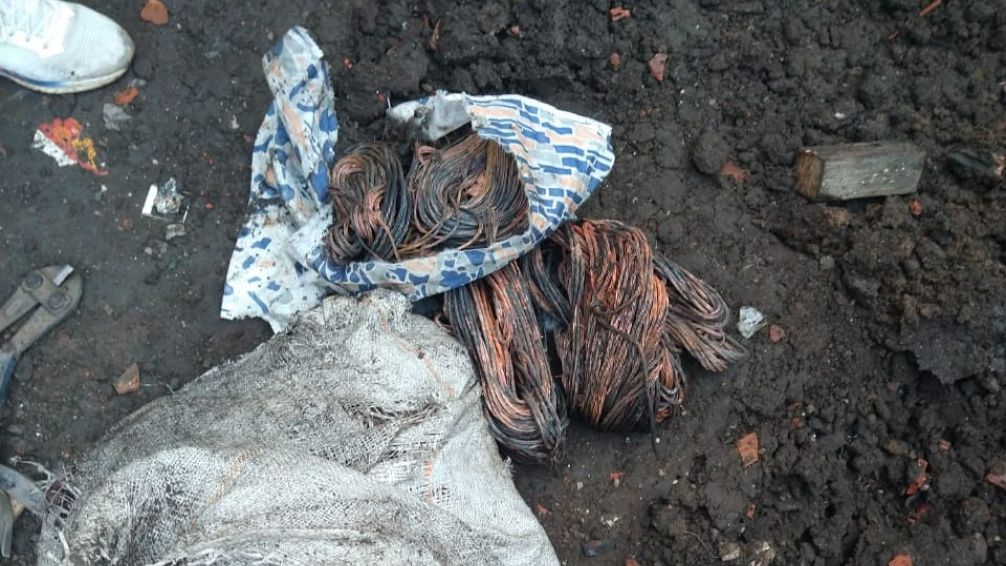 Se secuestraron 150 kilos de cobre