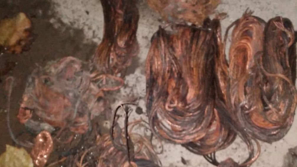 Se secuestraron 150 kilos de cobre