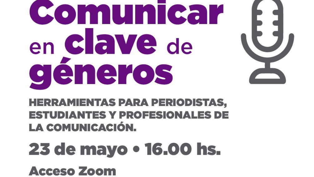 El jueves se llevará a cabo la capacitación sobre "Comunicar en Clave de Género"