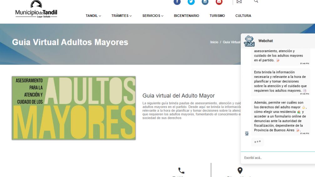El Municipio presentó una guía virtual para adultos mayores