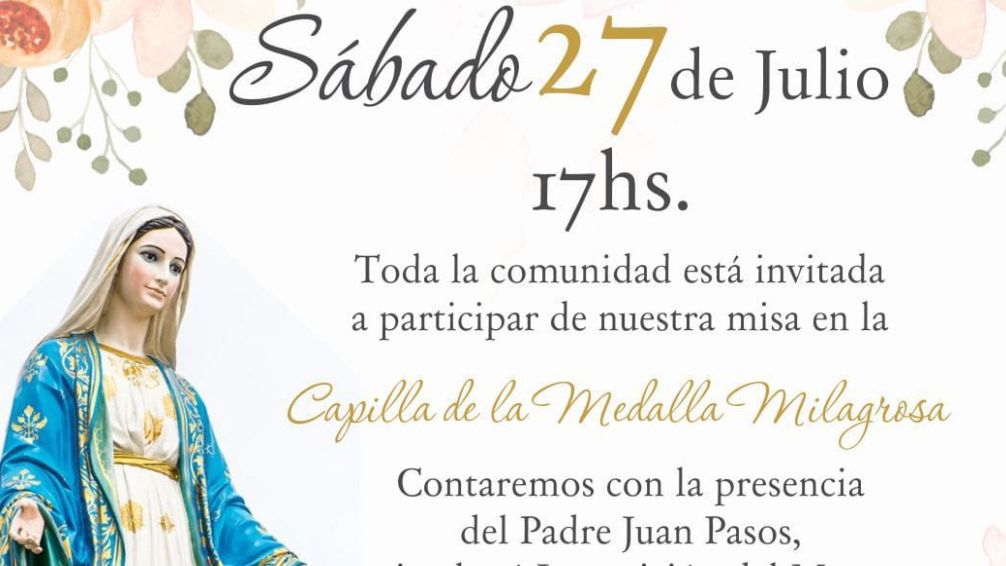 Misa de la Medalla Milagrosa en Fuente de Alegría