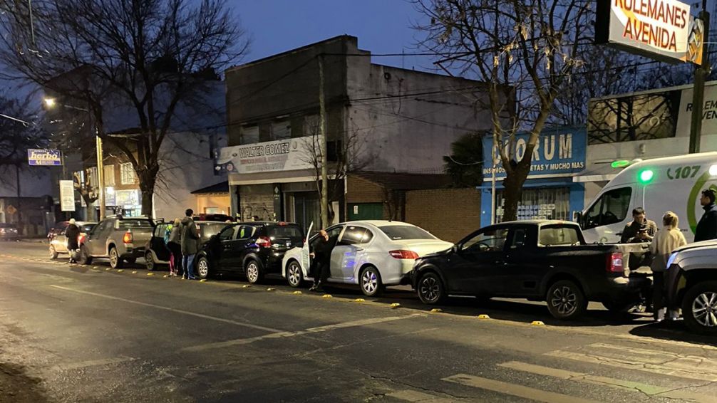 Choque por alcance involucró a siete vehículos 