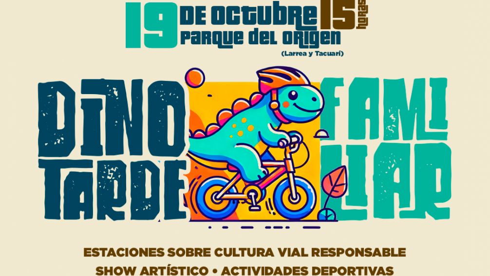 Encuentro familiar en el Parque del Origen, con una gran sorpresa jurásica