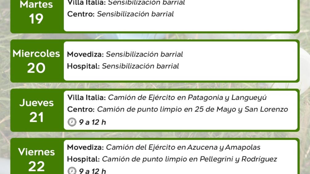 Dengue: Continúan las acciones de descacharrización en diferentes zonas de la ciudad