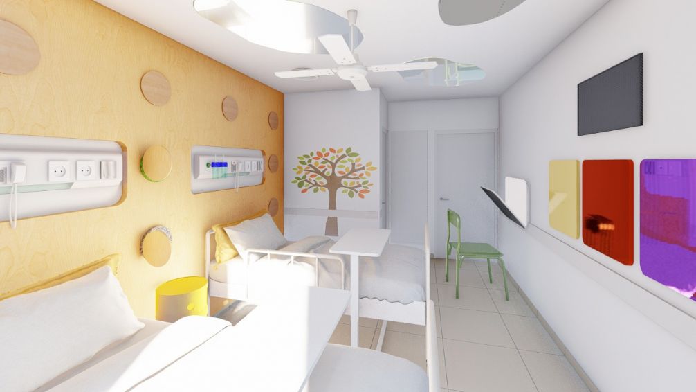 Comenzaron las tareas de ambientación y reforma de otras tres habitaciones del Hospital de Niños