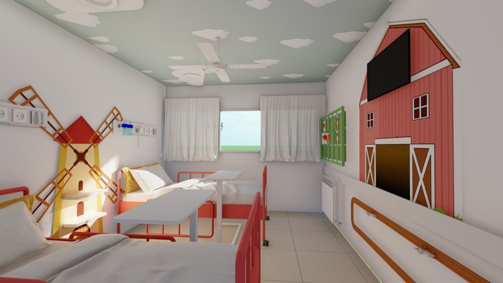 Comenzaron las tareas de ambientación y reforma de otras tres habitaciones del Hospital de Niños