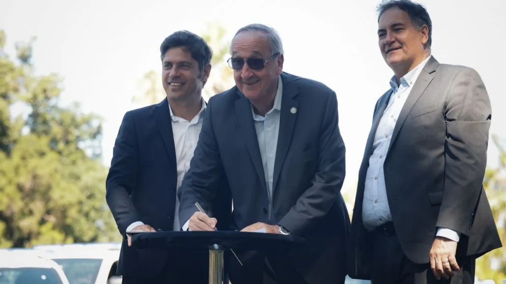 Lunghi firmó con Kicillof la adhesión al Fondo de Fortalecimiento de Seguridad 