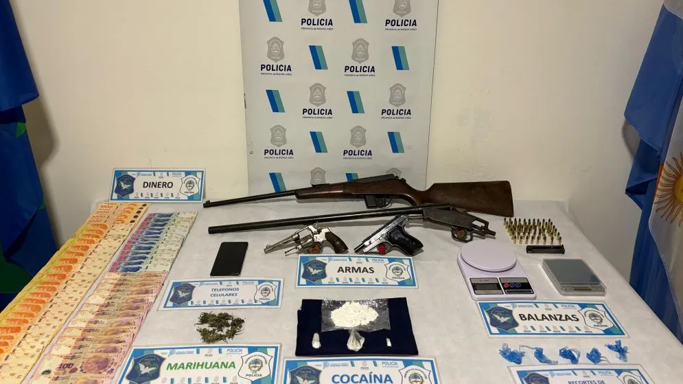 Allanamiento en el barrio Falucho 22: secuestran cocaína y armas de fuego