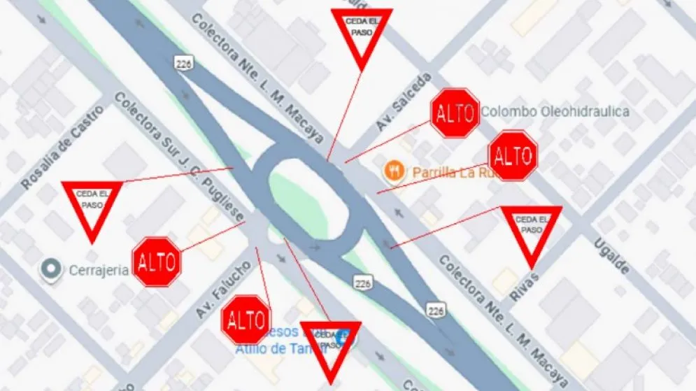 Estrellas Amarillas difundió un informe sobre la señalización de las rotondas de la Ruta 226 en Tandil