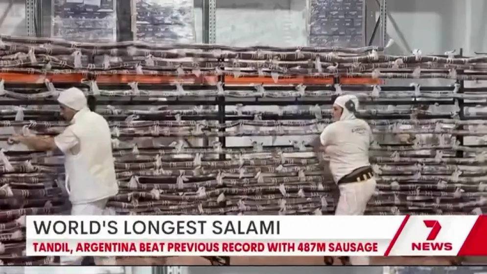 El salame record tandilense recorrió los medios de todo el mundo